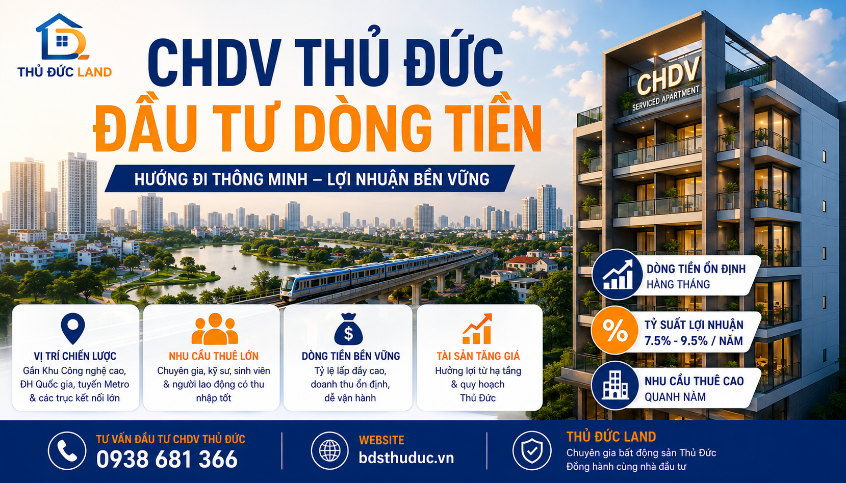 CHDV Thủ Đức – Đầu Tư Dòng Tiền 2026: Có Nên Mua Căn Hộ Dịch Vụ Để Cho Thuê?